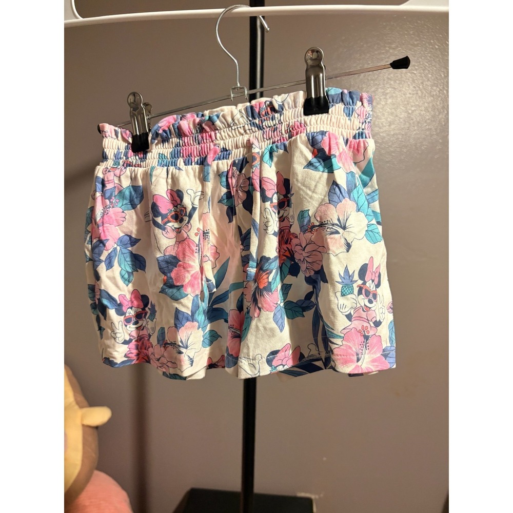 GAP Kids Girls White Minnie Mouse Shorts,‎ Draw String Tie, Sz 5 yrs